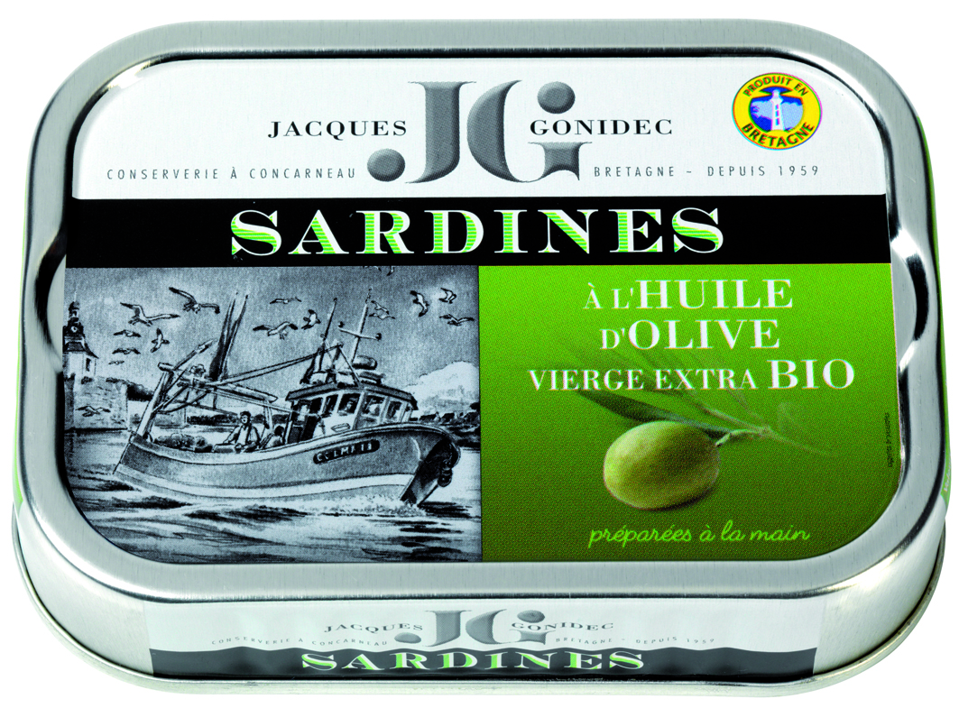 Jacques Gonidec Sardientjes met olijfolie 100g - 3008
